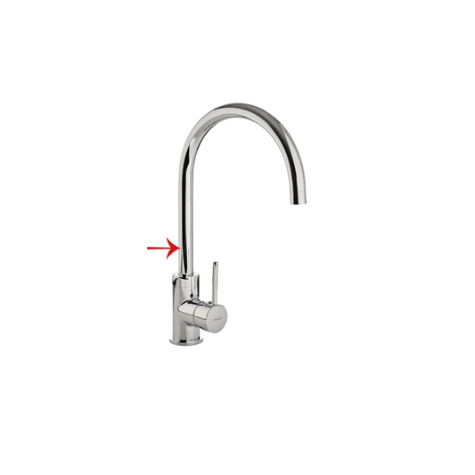 Fixed J-shaped stainless steel tap