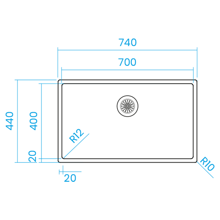 FRASA LODY 70 U/F Sink
