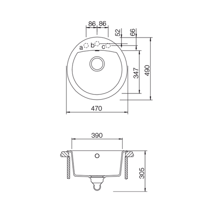 SCHOCK MANHATTAN R-100 Cristalite Sink