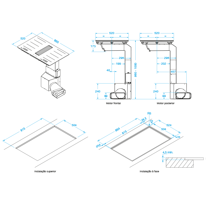 Chaminé Bancada FRASA MOMENTO
