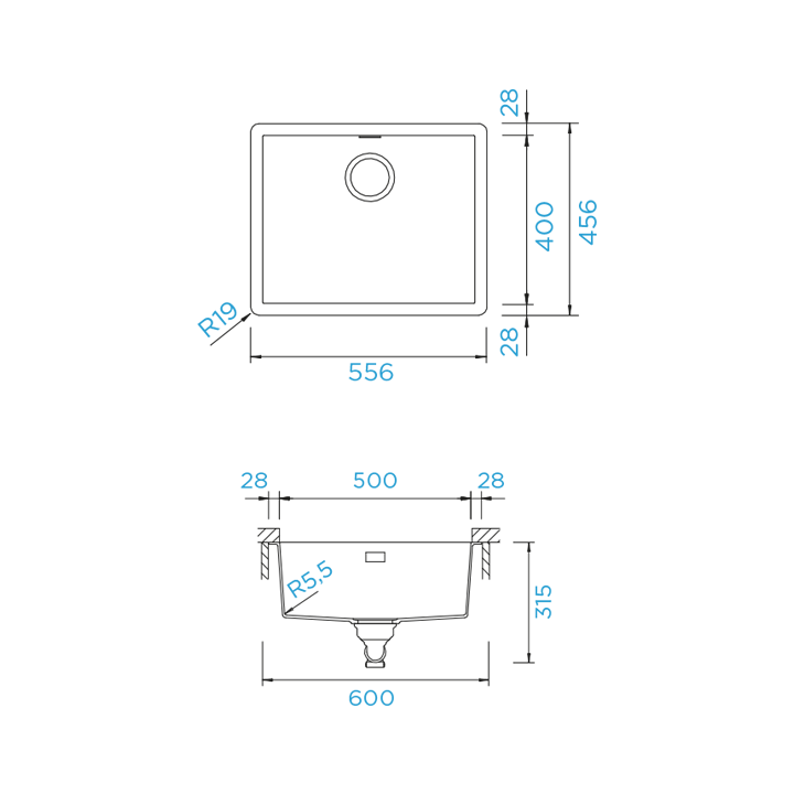 SCHOCK CARBON N-100 Sink