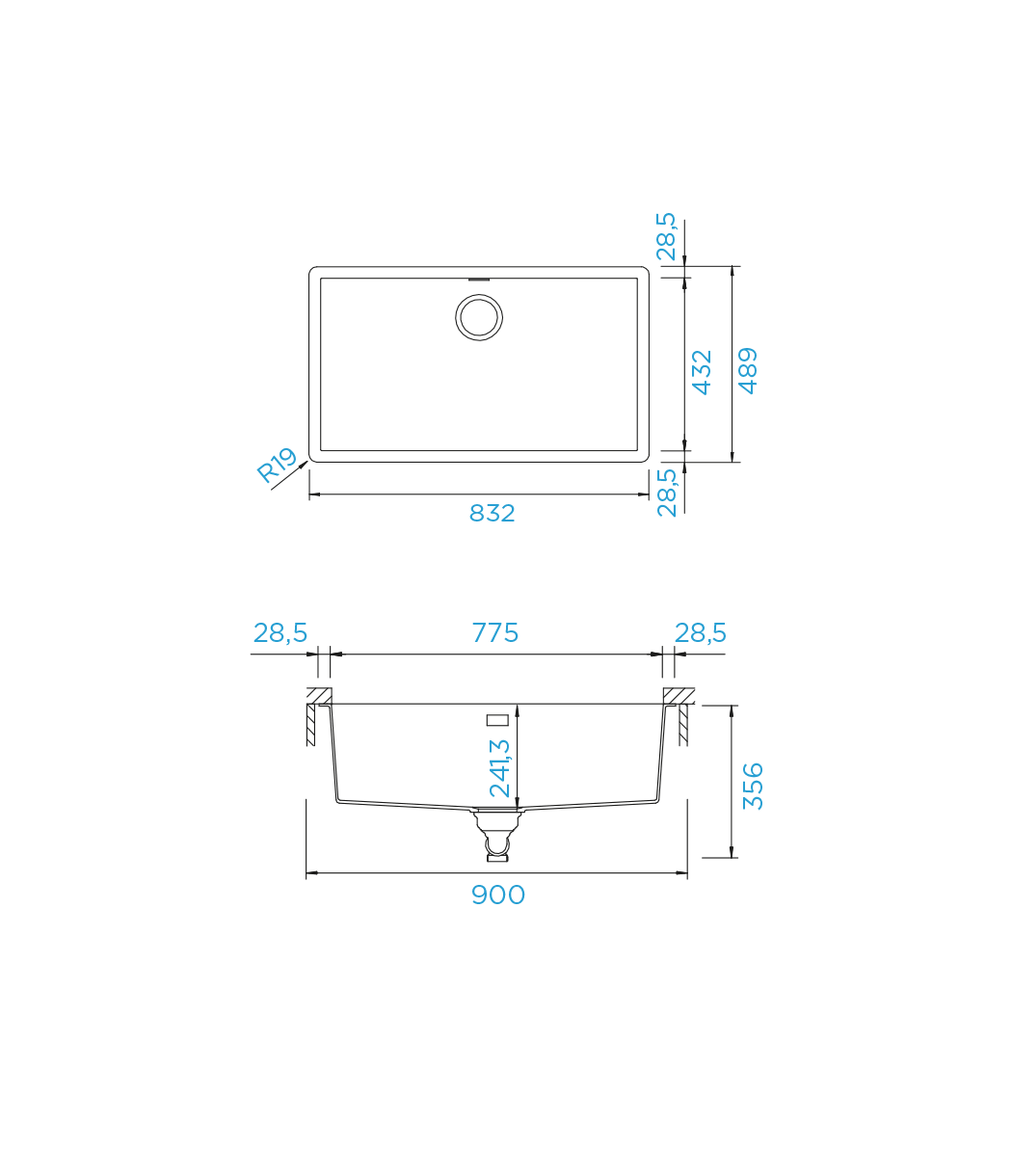 SCHOCK CARBON N-100XL Sink