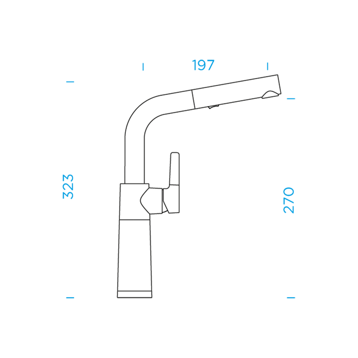 SCHOCK SC-540 DAY extendable tap with shower