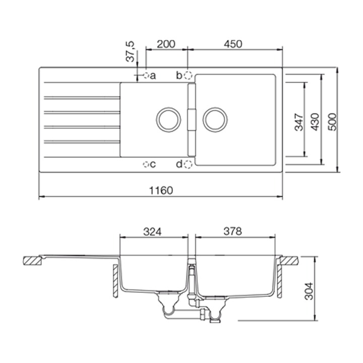 SCHOCK PRIMUS D-200 Cristalite Sink