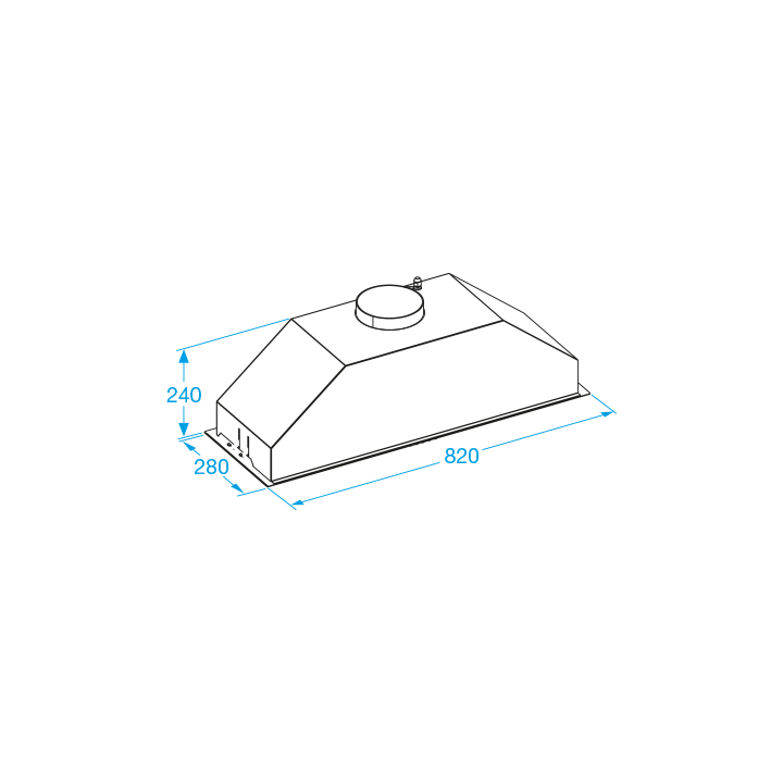 Exaustor de Encastre FRASA OBI EVO 90 cm