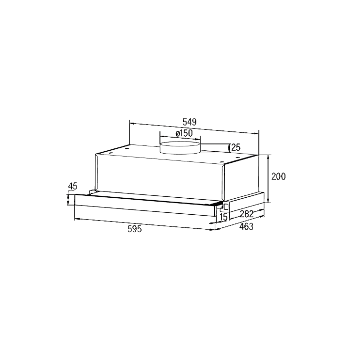 EXAUSTOR TELESCÓPICO INOX 60 cm