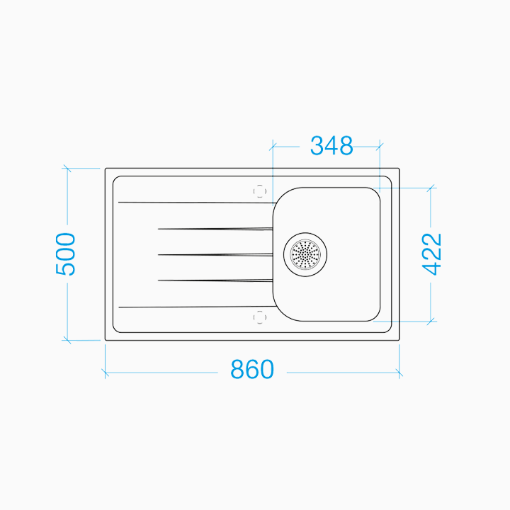 FRASA GRACE 45D Quartz Onyx Sink