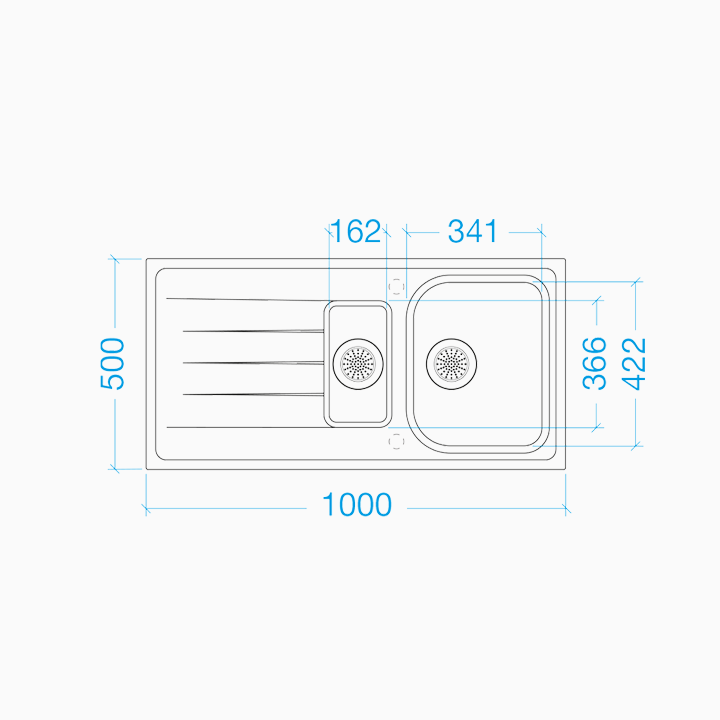 FRASA GRACE 60 D Quartz Sink