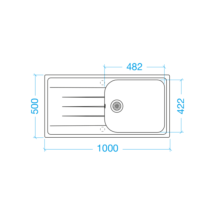 FRASA GRACE 60D XL Quartz Sink