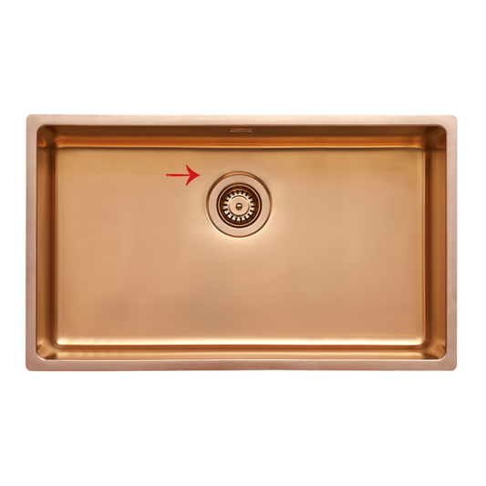 70x40 U/F Copper Sink