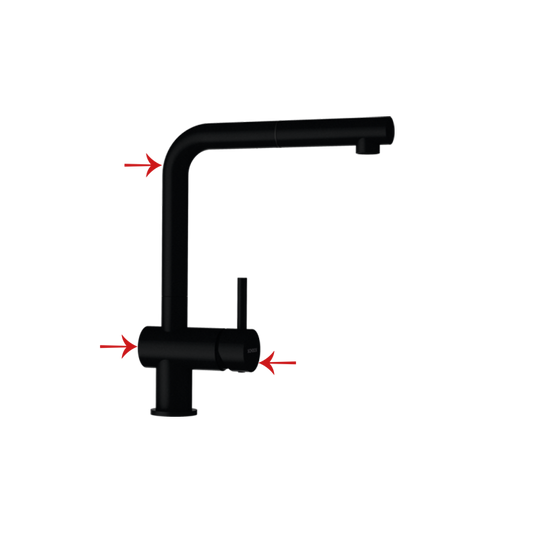 Extendable L-shaped tap in pure