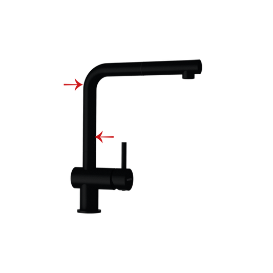 Extendable L-shaped tap in pure