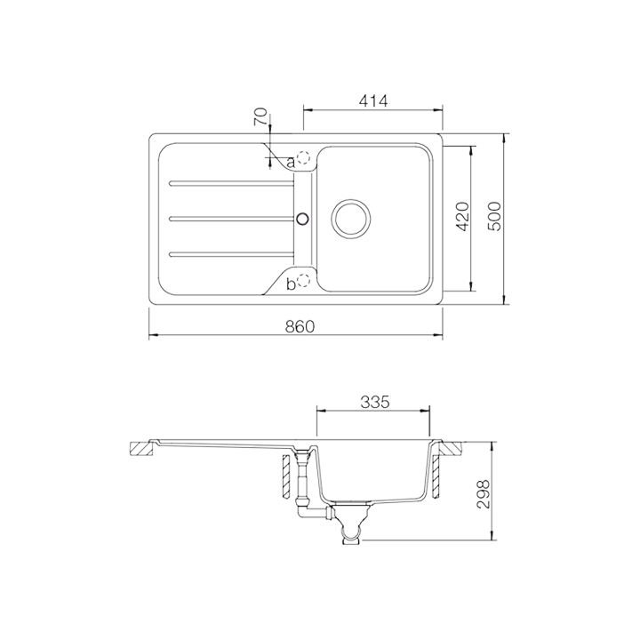 SCHOCK FORMHAUS D-100 Cristalite Sink