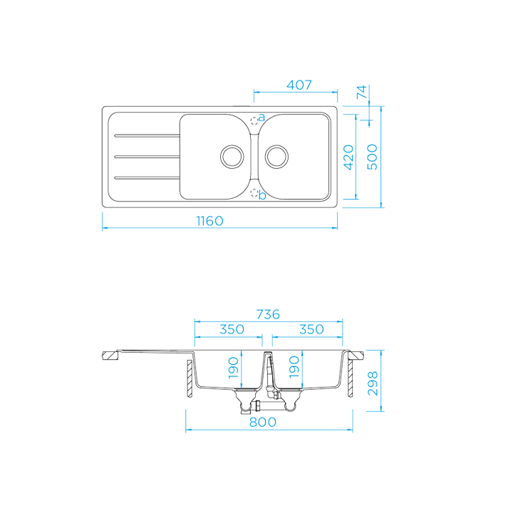 SCHOCK FORMHAUS D-200 Cristalite Sink