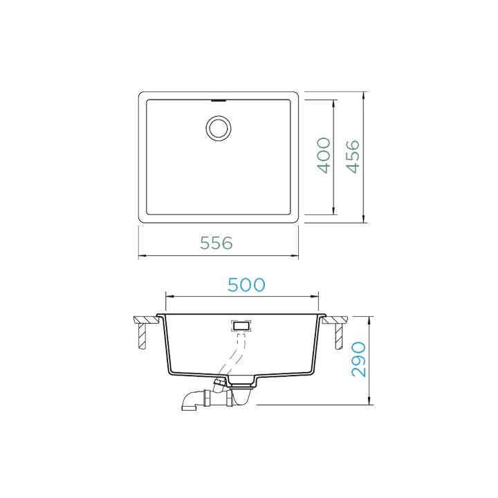 SCHOCK GREENWICH N-100L Cristadur Sink