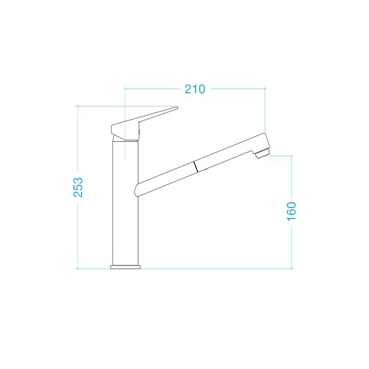 Stainless steel extendable mixer