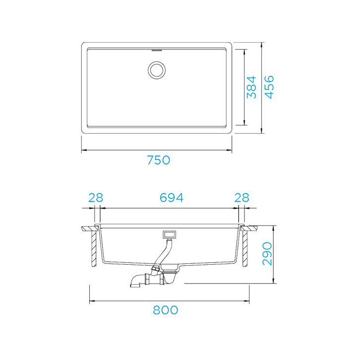 SCHOCK BROOKLYN N-100XL Cristalite Sink