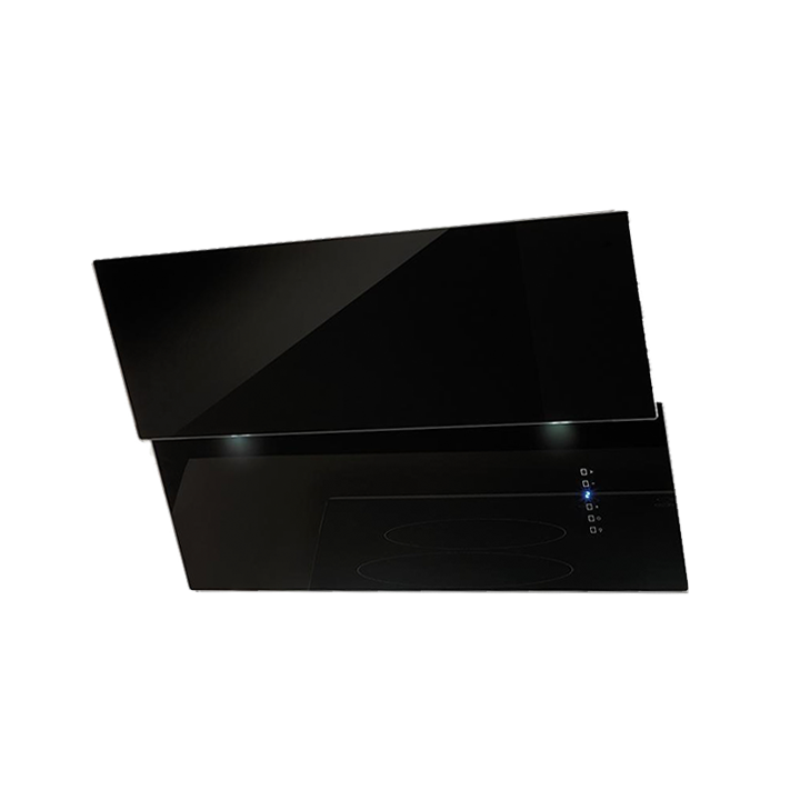 Chaminé de Parede FRASA ADMIRAL 80 cm vidro preto