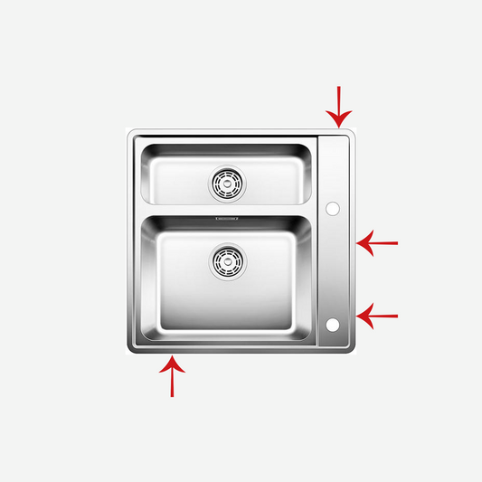 1 + 1/2 BASIN STAINLESS STEEL Sink