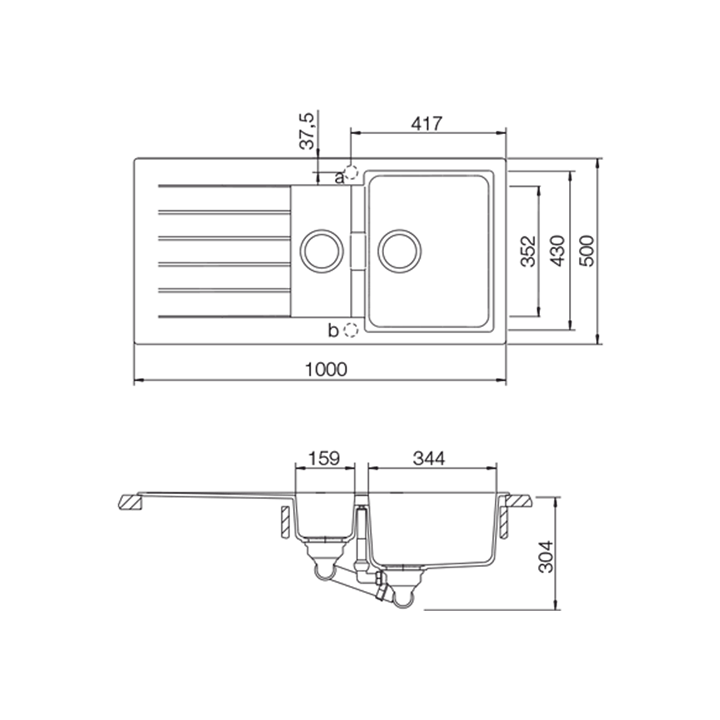SCHOCK PRIMUS D-150 Cristalite Sink