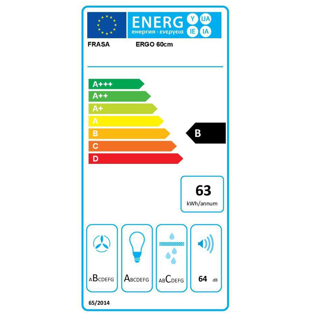 Exaustor FRASA ERGO 60 cm inox/vidro