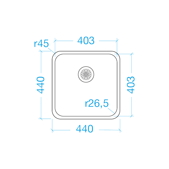 FRASA IBA 40 U/F WHITE Sink