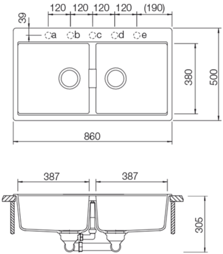 Sink SCHOCK HORIZONT N-200 Ccristadur magma