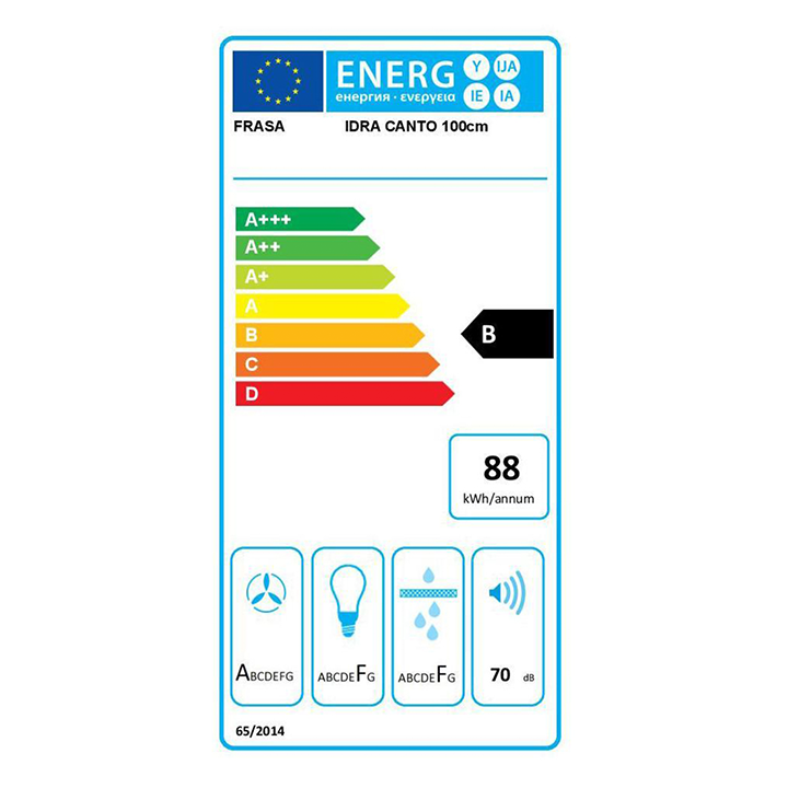Chaminé de Canto FRASA IDRA 100 cm