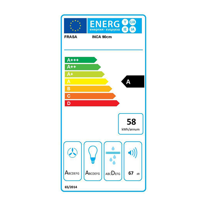 Chaminé de Parede FRASA INCA 90cm inox