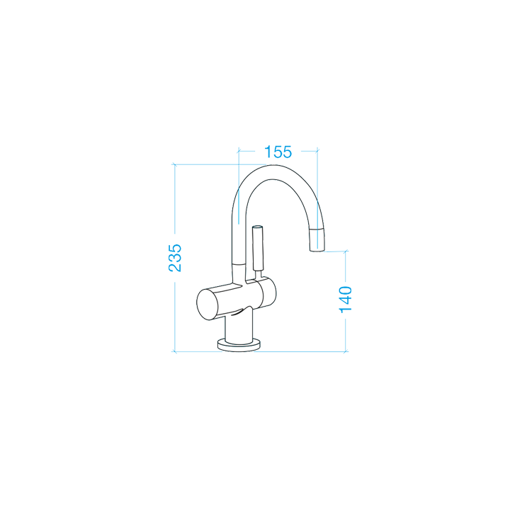 ISE H 3300 CHROME fixed tap