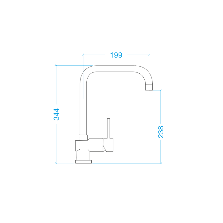 AQUARIS E ECO fixed non-rotating tap