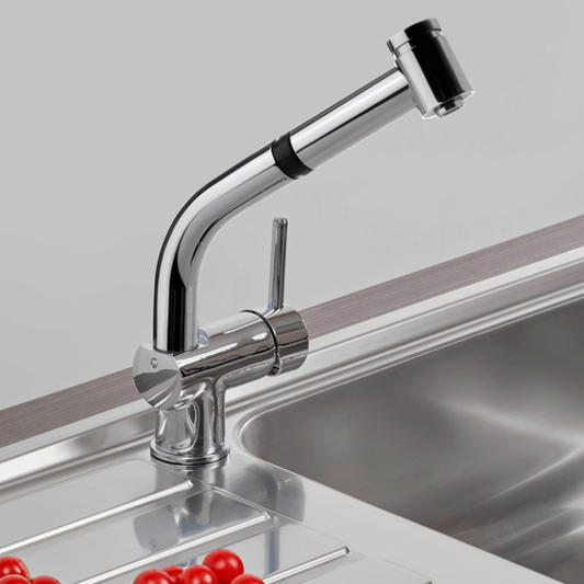 FRASA GLIM CHROMED extendable tap with shower