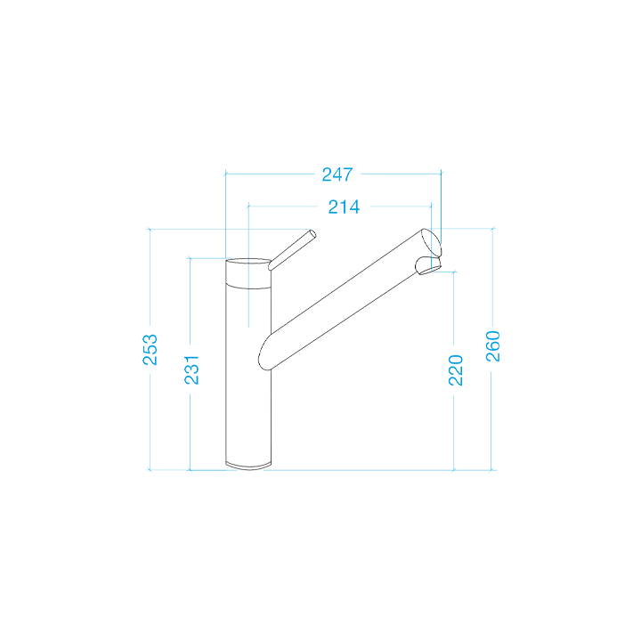 FRASA KIRA CHROMED extendable tap