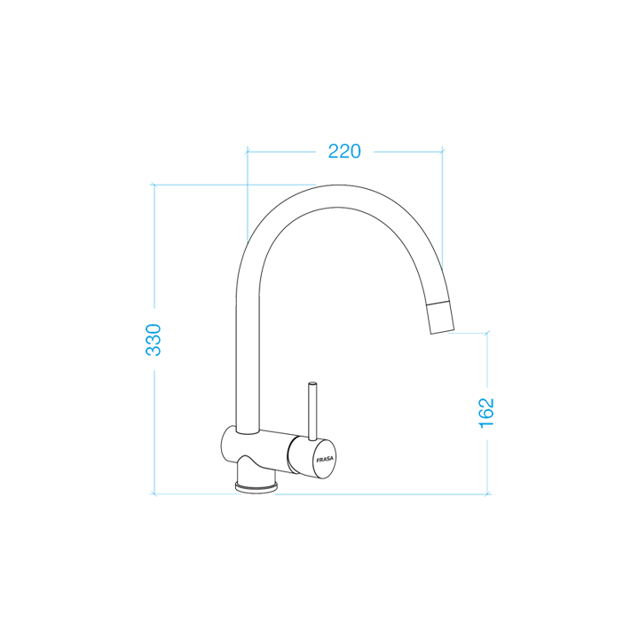 Misturadora FRASA LOOPY CROMADA extensivel