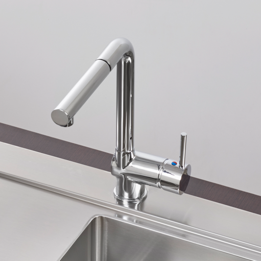 FRASA MUZA CHROMED extendable tap with shower