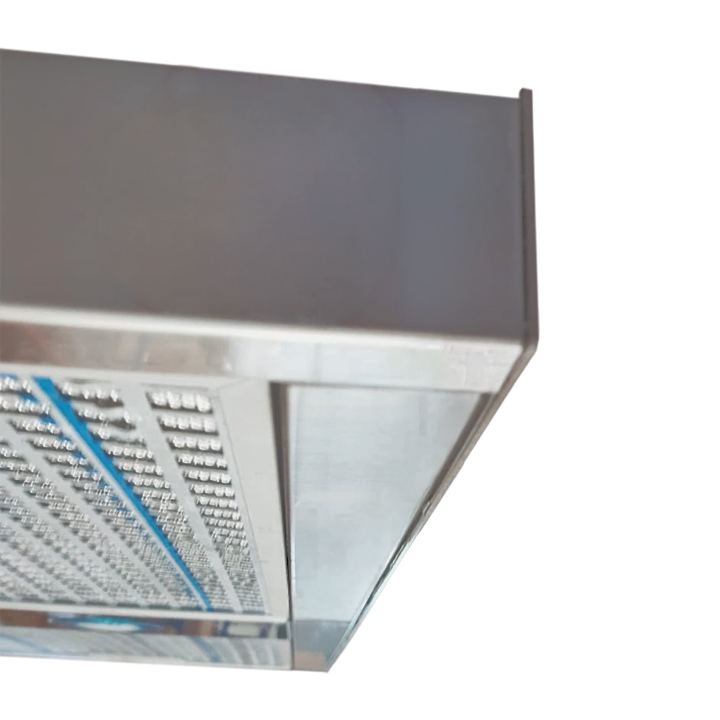 Chaminé de Ilha FRASA 90 cm em inox - com perfil inox