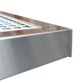 Chaminé de Ilha FRASA 90 cm em inox - com perfil inox