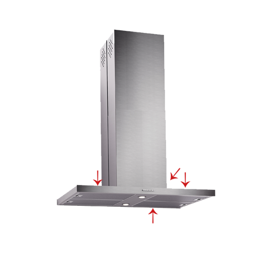 Chaminé de ILHA de 90 CM em inox