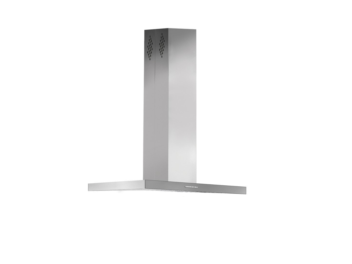 Chaminé de Ilha FRASA 90 cm em inox - com perfil inox