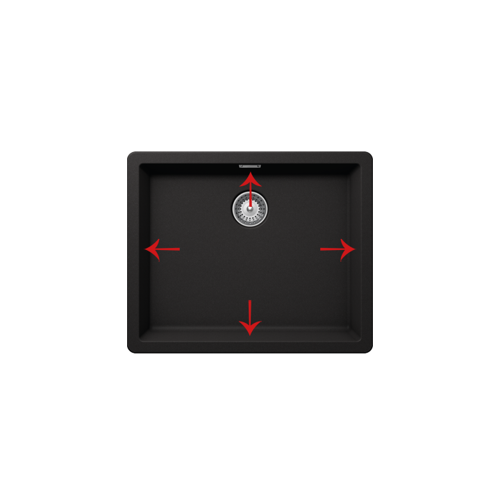 SCHOCK BROOKLYN N-100L CRISTALITE+ NERO Sink