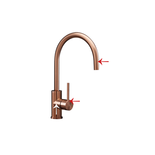 Extendable L-shaped tap in gunmetal