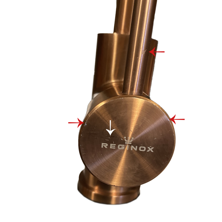 Extendable L-shaped tap in gunmetal
