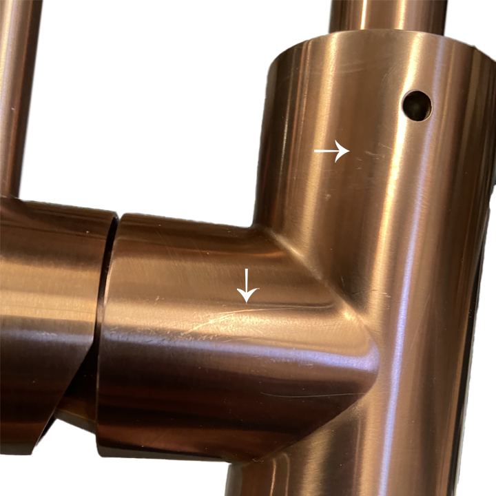 Extendable L-shaped tap in gunmetal