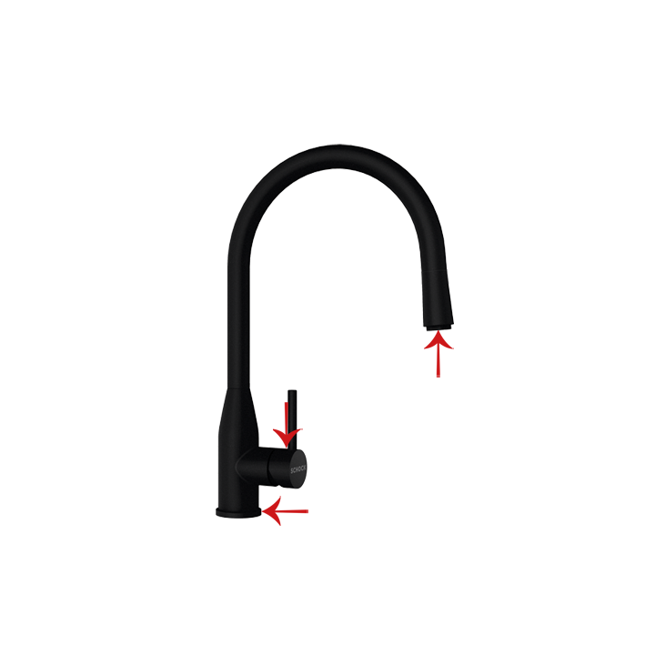 J-Shaped pull-out Copper tap