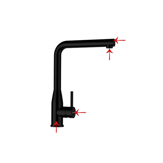 Extendable L-shaped tap in gunmetal