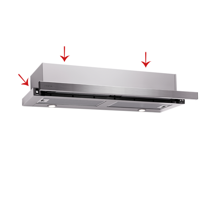 FRASA LIGU EVO 60 cm TELEPHONE Cooker Hoods FAN, STAINLESS STEEL PANEL, W/O MOTOR 