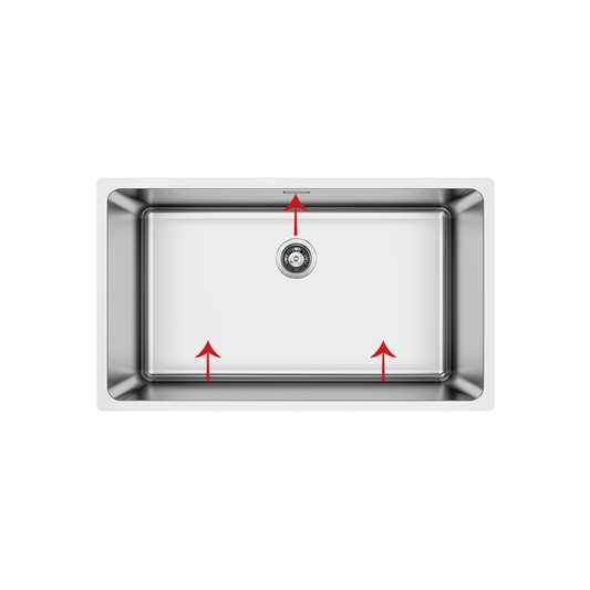 Cuba de 71x40 cm em INOX