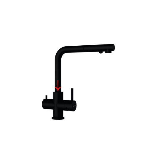 Extendable L-shaped tap in gunmetal