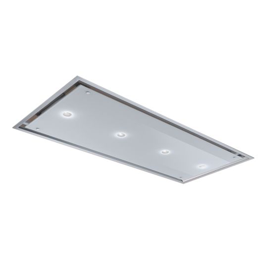 Chaminé de TETO de 120 cm em inox e vidro