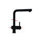 Extendable L-shaped mixer in pure